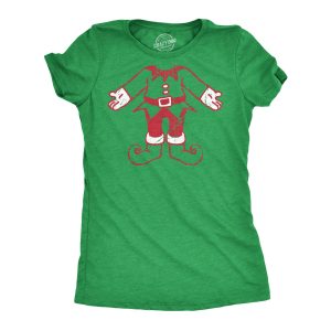 Womens Elf Body T Shirt Funny Cute Xmas Party Santas Helper Tee For Ladies Womens Elf Body T Shirt Funny Cute Xmas Party Santas Helper Tee For Ladies