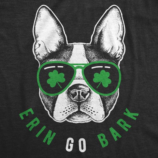 Womens Erin Go Bark T Shirt Funny Saint Patricks Day St Patty Clothes Dog Tee