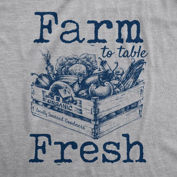 Womens Farm To Table Fresh Tshirt Cute Vegetables Farmers Market Tee