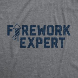 Womens Firework Expert Tshirt Funny 4th Of July Independence Day Graphic Tee