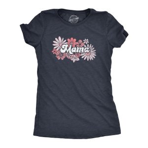 Womens Floral Mama T Shirt Funny Cute Vintage Mothers Day Flower Gift Tee For Ladies Womens Floral Mama T Shirt Funny Cute Vintage Mothers Day Flower Gift Tee For Ladies