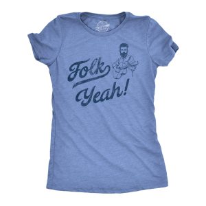 Womens Folk Yeah T Shirt Funny Bluegrass Musician Fuck Joke Tee For Ladies Womens Folk Yeah T Shirt Funny Bluegrass Musician Fuck Joke Tee For Ladies