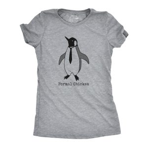 Womens Formal Chicken T Shirt Funny Penguin Suit Tuxedo Tie Joke Tee For Ladies Womens Formal Chicken T Shirt Funny Penguin Suit Tuxedo Tie Joke Tee For Ladies