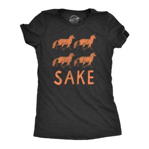 Womens Four Fox Sake T Shirt Funny Sarcastic Play On Words Text Graphic Novelty Tee For Ladies Womens Four Fox Sake T Shirt Funny Sarcastic Play On Words Text Graphic Novelty Tee For Ladies