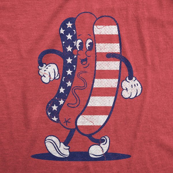 Womens Fourth Of July Hotdog T Shirt Funny Patriotic Cookout Grilling Tee For Ladies