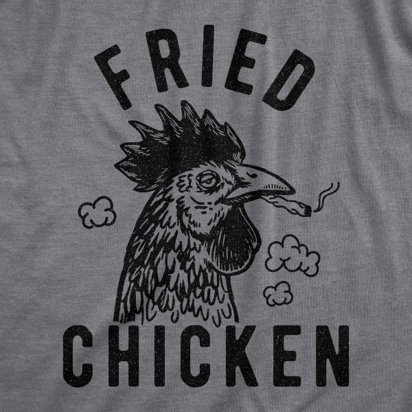 Womens Fried Chicken Tshirt Funny 420 Marijuana Graphic Novelty Tee