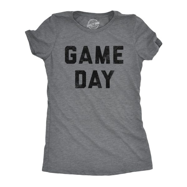 Womens Game Day Tshirt Funny Football Sunday Big Game Sports Graphic Tee