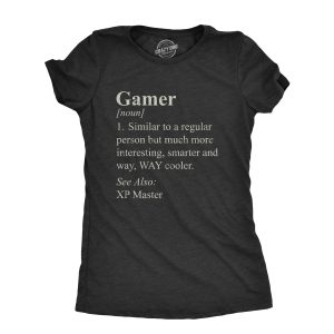 Womens Gamer Definition T Shirt Funny Video Games Lover Joke Tee For Ladies Womens Gamer Definition T Shirt Funny Video Games Lover Joke Tee For Ladies