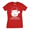 Womens Gift Is In The Litter Box Funny Crazy Cat Christmas Holiday T shirt