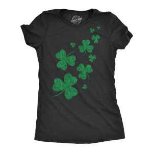 Womens Glitter Shamrocks T Shirt Funny St Saint Patricks Day Shamrock Clover Tee Womens Glitter Shamrocks T Shirt Funny St Saint Patricks Day Shamrock Clover Tee