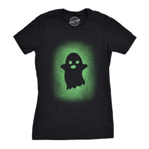 Womens Glowing Ghost T Shirt Glow In The Dark Cool Halloween Party Tee Womens Glowing Ghost T Shirt Glow In The Dark Cool Halloween Party Tee