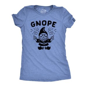 Womens Gnope Tshirt Funny Nope Little Gnome Wizard Novelty Graphic Tee Womens Gnope Tshirt Funny Nope Little Gnome Wizard Novelty Graphic Tee