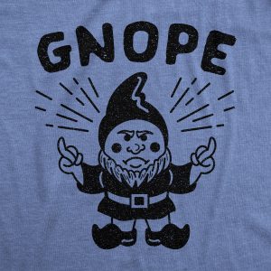 Womens Gnope Tshirt Funny Nope Little Gnome Wizard Novelty Graphic Tee