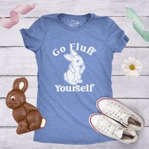 Womens Go Fluff Yourself Tshirt Funny Easter Sunday Middle Finger Rabbit Tee For Ladies Novelty Tee 2 Womens Go Fluff Yourself Tshirt Funny Easter Sunday Middle Finger Rabbit Tee For Ladies Novelty Tee 3