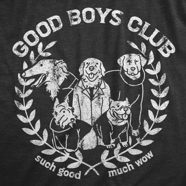 Womens Good Boys Club T Shirt Funny Puppy Dogs Pet Lovers Tee For Ladies