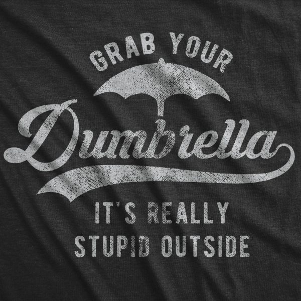 Womens Grab Your Dumbrella It’s Really Stupid Outside Tshirt Funny Sarcastic Novelty Tee
