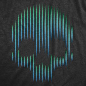 Womens Gradient Skull T Shirt Funny Dead Trippy Visual Effect Tee For Ladies
