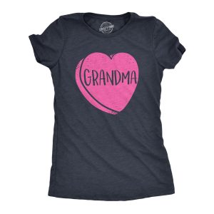 Womens Grandma Candy Heart Funny Family Relationship Valentines Day T shirt Womens Grandma Candy Heart Funny Family Relationship Valentines Day T shirt
