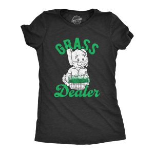 Womens Grass Dealer Tshirt Funny Easter Bunny Basket Holdiay Novelty Tee Womens Grass Dealer Tshirt Funny Easter Bunny Basket Holdiay Novelty Tee
