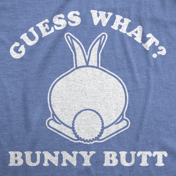 Womens Guess What Bunny Butt T shirt Funny Easter Sunday Gift for Egg Basket