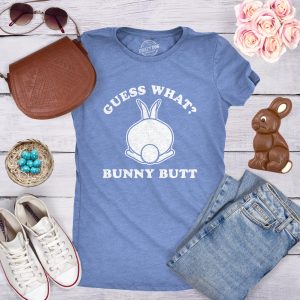 Womens Guess What Bunny Butt T shirt Funny Easter Sunday Gift for Egg Basket 3