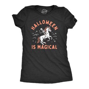 Womens Halloween Is Magical T Shirt Funny Spooky Season Fantasy Lovers Tee For Ladies Womens Halloween Is Magical T Shirt Funny Spooky Season Fantasy Lovers Tee For Ladies