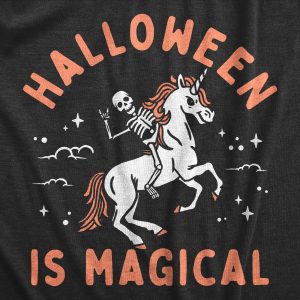 Womens Halloween Is Magical T Shirt Funny Spooky Season Fantasy Lovers Tee For Ladies
