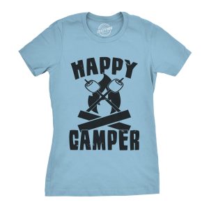 Womens Happy Camper Shirt Funny Camping Hiking Cool Vintage Graphic Tees Retro 3 Womens Happy Camper Shirt Funny Camping Hiking Cool Vintage Graphic Tees Retro 4