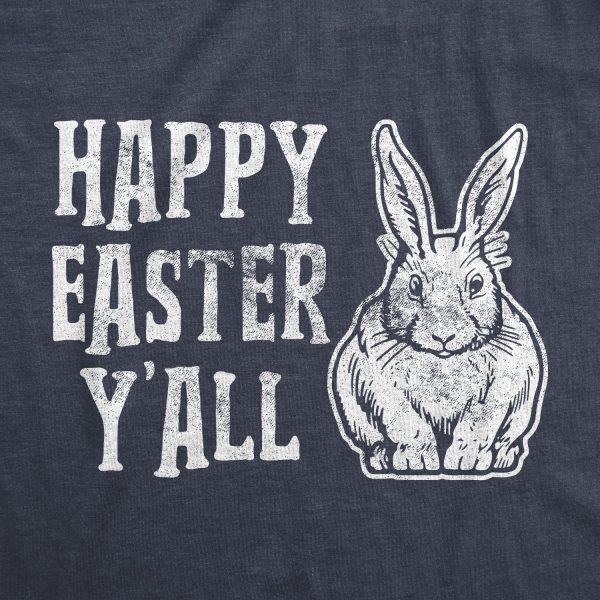Womens Happy Easter Yall T shirt Funny Bunny Saying Egg Hunt Basket Gift for Her