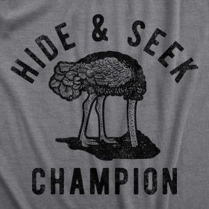 Womens Hide And Seek Champion T Shirt Funny Ostrich Hiding Head Joke Tee For Ladies 1 Womens Hide And Seek Champion T Shirt Funny Ostrich Hiding Head Joke Tee For Ladies 2