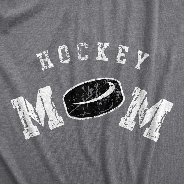 Womens Hockey Mom T Shirt Funny Cool Ice Hockey Lovers Mothers Day Gift Novelty Tee For Ladies