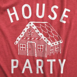 Womens House Party T Shirt Funny Xmas Gingerbread Cookie Decoration Joke Tee For Ladies
