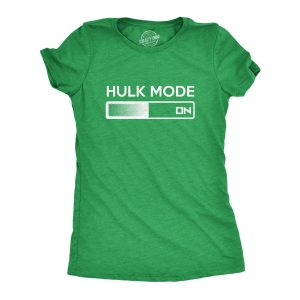 Womens Hulk Mode On T Shirt Funny Comic Book Tee For Women 1