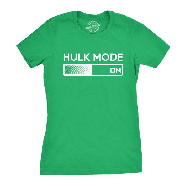 Women’s Hulk Mode On T Shirt Funny Comic Book Tee For Women