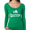 Womens I Clover Shenanigans Scoopneck Funny Irish Pride Shamrock Shirt