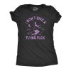 Womens I Dont Give A Flying Fuck T Shirt Funny Halloween Witches Broomstick Joke Tee For Ladies