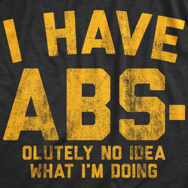 Womens I Have Abs-olutely No Idea What I’m Doing Tshirt Funny Workout Fitness Graphic Tee