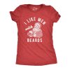 Womens I Like Men With Beards Tshirt Funny Christmas Santa Claus Beer Graphic Tee