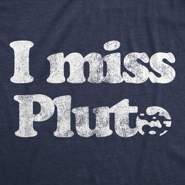 Womens I Miss Pluto Tshirt Funny Solar System Science Planets Graphic Novelty Tee