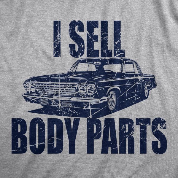 Womens I Sell Body Parts T Shirt Funny Mechanic Car Lover Joke Tee For Ladies