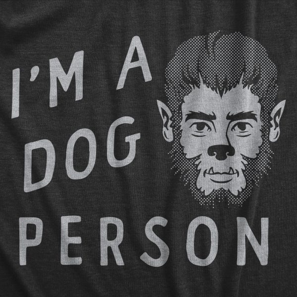 Womens Im A Dog Person T Shirt Funny Halloween Party Werewolf Tee For Ladies