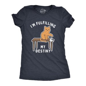 Womens Im Fulfilling My Destiny Cat T Shirt Funny Sarcastic Gift for Kitten Lover Cool Gift Womens Im Fulfilling My Destiny Cat T Shirt Funny Sarcastic Gift for Kitten Lover Cool Gift