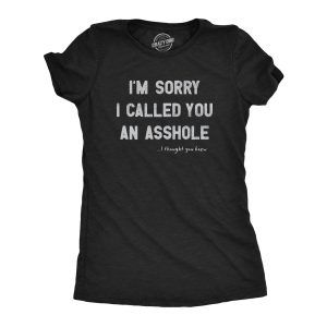 Womens Im Sorry I Called You An Asshole T Shirt Funny Rude Joke Tee For Ladies Womens Im Sorry I Called You An Asshole T Shirt Funny Rude Joke Tee For Ladies