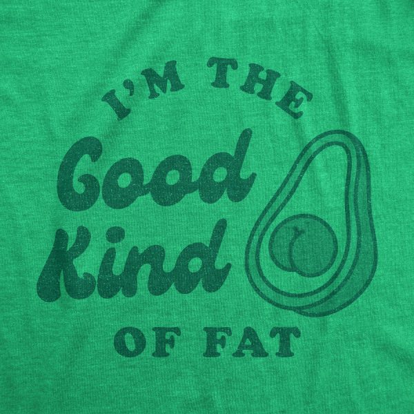 Womens I’m The Good Kind Of Fat Tshirt Funny Avocado Booty Butt Health Fitness Graphic Tee