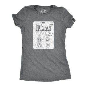 Womens Instant Human Tshirt Funny Coffee Action Figure Graphic Tee Womens Instant Human Tshirt Funny Coffee Action Figure Graphic Tee