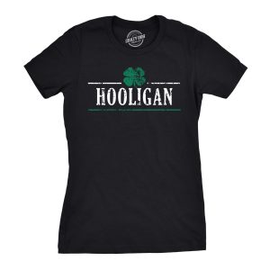 Womens Irish Clover Hooligan Funny St Pattys Patricks Day Cute Drinking T Shirt Womens Irish Clover Hooligan Funny St Pattys Patricks Day Cute Drinking T Shirt