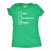Womens Irish Shamrocks Drunk Tshirt Funny Saint Patrick’s Day Parade Checklist Graphic Novelty Tee For Ladies