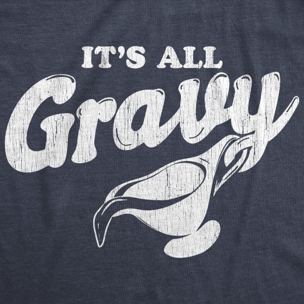 Womens It’s All Gravy Tshirt Funny Thanksgiving Dinner Holiday Tee