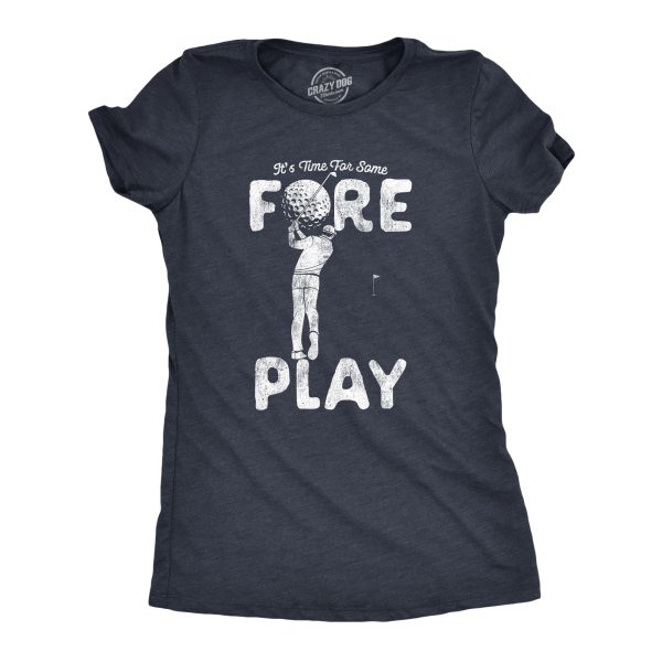 Womens It’s Time For Some Foreplay Tshirt Funny Golf Sexual Innuendo Graphic Tee