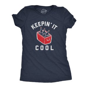 Womens Keepin It Cool Tshirt Funny Beer Cooler Ice Chest Summer Grilling Graphic Tee Womens Keepin It Cool Tshirt Funny Beer Cooler Ice Chest Summer Grilling Graphic Tee